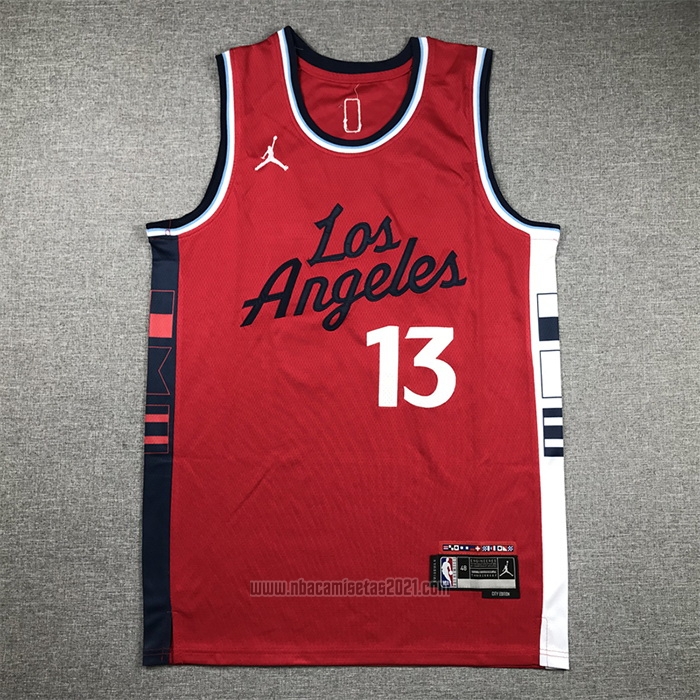 Camiseta Los Angeles Clippers Paul George #13 Statement 2024-25 Rojo